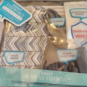 Adult Essentials Travel Kit with Face Mask and Gloves